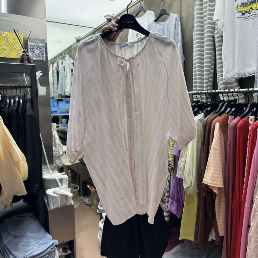RUNWAY-런웨이韓國直郵㊣東大門實拍女裝新款職業襯衫蕾絲衫三件套RUNWAY襯衫/蕾絲衫