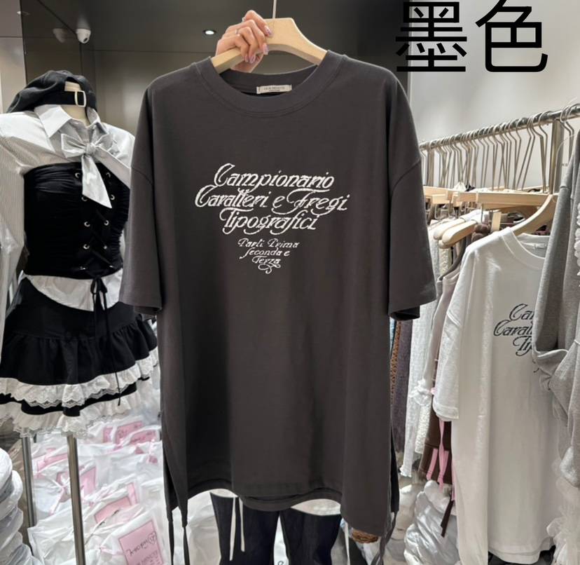OUR MINUTE直郵韓國代購㊣女裝新品職業推薦人氣休閑時尚T恤OUR MINUTET恤