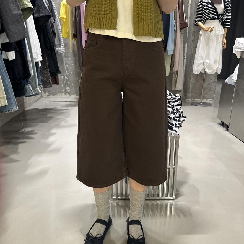JUNI韓國直郵㊣東大門實拍女裝新品推薦休閑時尚職業25春夏短褲my juni短褲