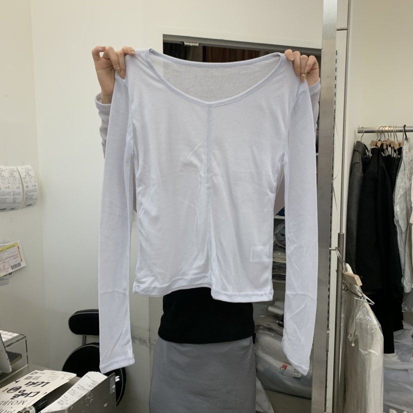 MOIBLE韓國直郵㊣女裝新款推薦熱賣時尚人氣25春夏職業長袖T恤MOIBLE長袖T恤