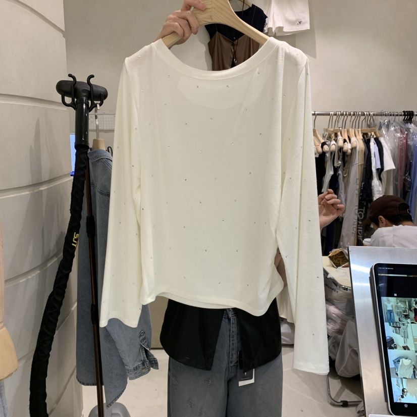 SALONDEMAG韓國㊣直郵東大門代購女裝新品25春夏時尚長袖T恤SALONDEMAG長袖T恤