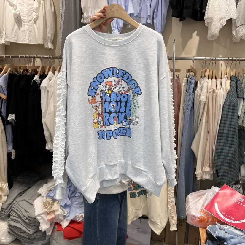 J PEAK/BY FLOW韓國直郵㊣女裝新品熱賣時尚職業休閑衛衣J PEAK衛衣