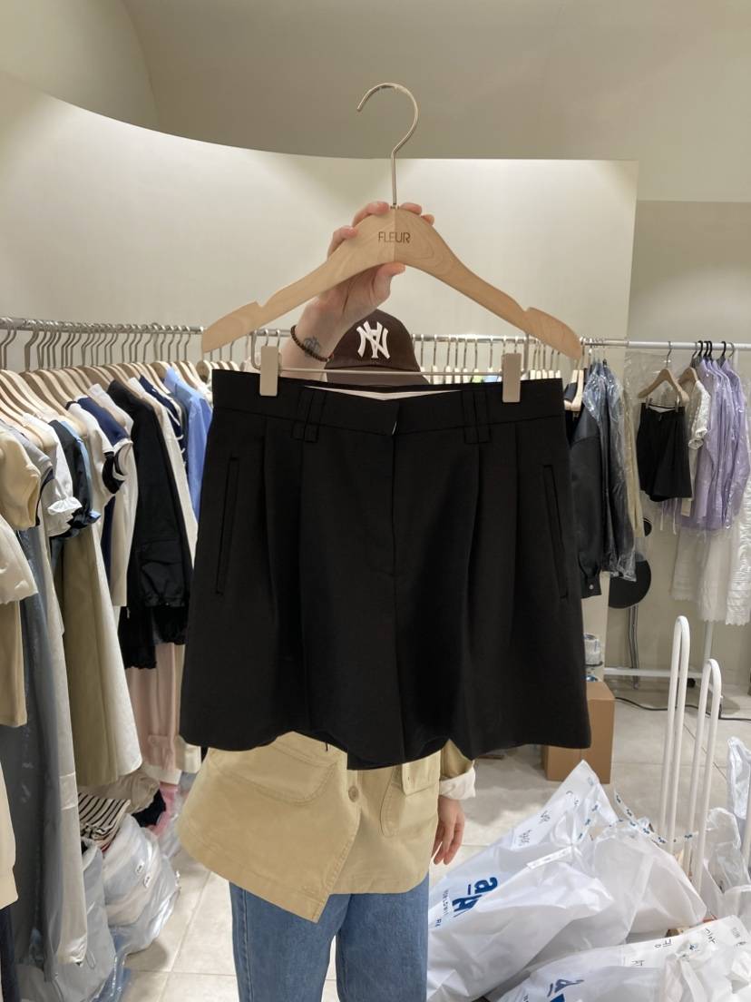 FLEUR-P韓國㊣直郵東大門代購女裝新款25春夏休閑人氣短褲FLEUR短褲