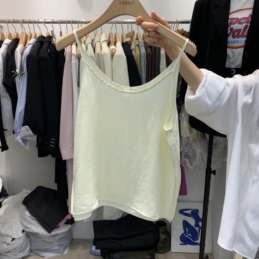 DUPLO直郵韓國代購㊣女裝新品熱賣人氣推薦休閑吊帶背心亞麻DUPLO吊帶/背心
