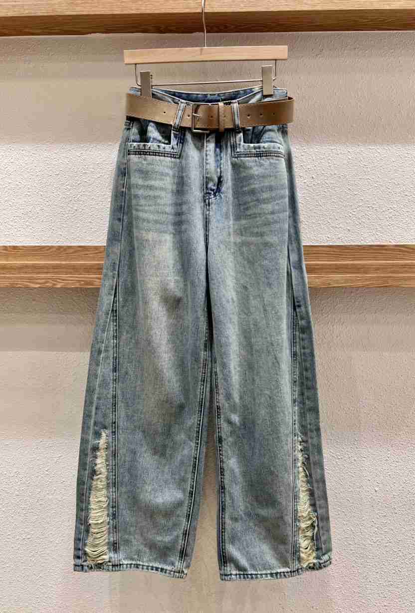 AVEC-OT韓國直郵㊣東大門實拍女裝新款人氣時尚推薦牛仔褲AVEC-OT牛仔褲