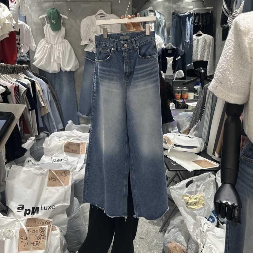 A-DEL韓國㊣直郵東大門代購女裝新品人氣熱賣休閑25春夏牛仔褲A-DEL牛仔褲