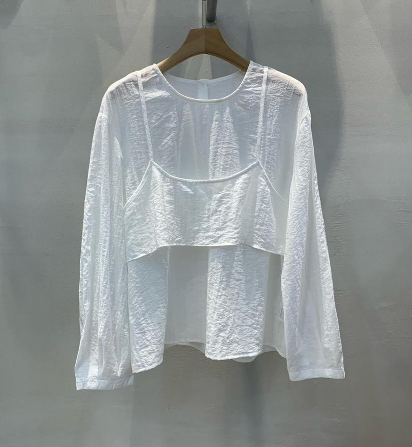 THE SIL韓國直郵㊣女裝新品25春夏推薦熱賣襯衫蕾絲衫假兩件THE SIL/1 2ILLY襯衫/蕾絲衫