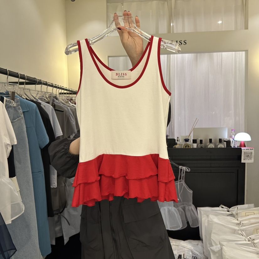 BLISS直郵韓國代購㊣女裝新品25春夏休閑推薦熱賣時尚吊帶背心BLISS吊帶/背心