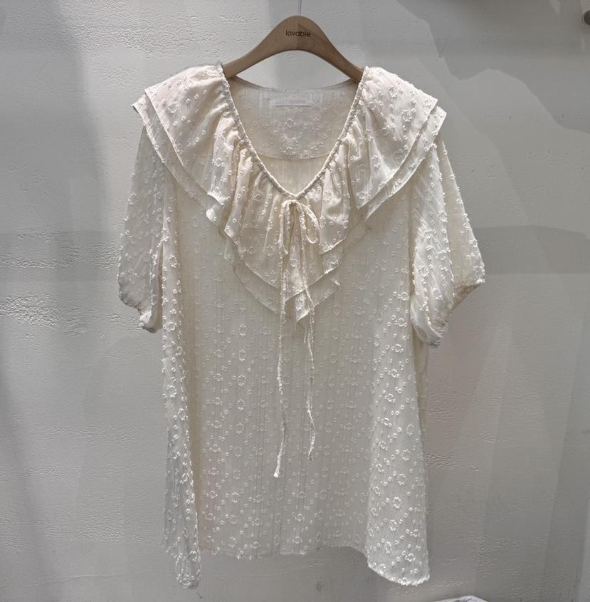 LOVABLE東大門代購女裝新款時尚推薦人氣真品25春夏襯衫蕾絲衫LOVABLE襯衫/蕾絲衫