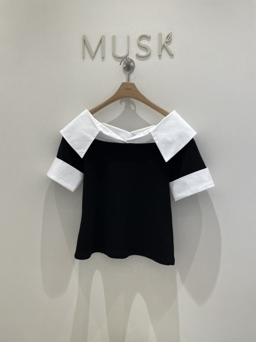 MUSK東大門直郵女裝新品25春夏休閑真品職業時尚襯衫蕾絲衫MUSK襯衫/蕾絲衫