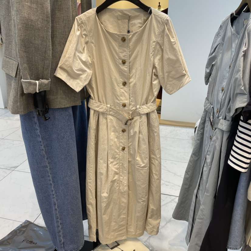 J COCO東大門實拍女裝新款熱賣推薦25春夏真品連衣裙含腰帶J COCO連衣裙