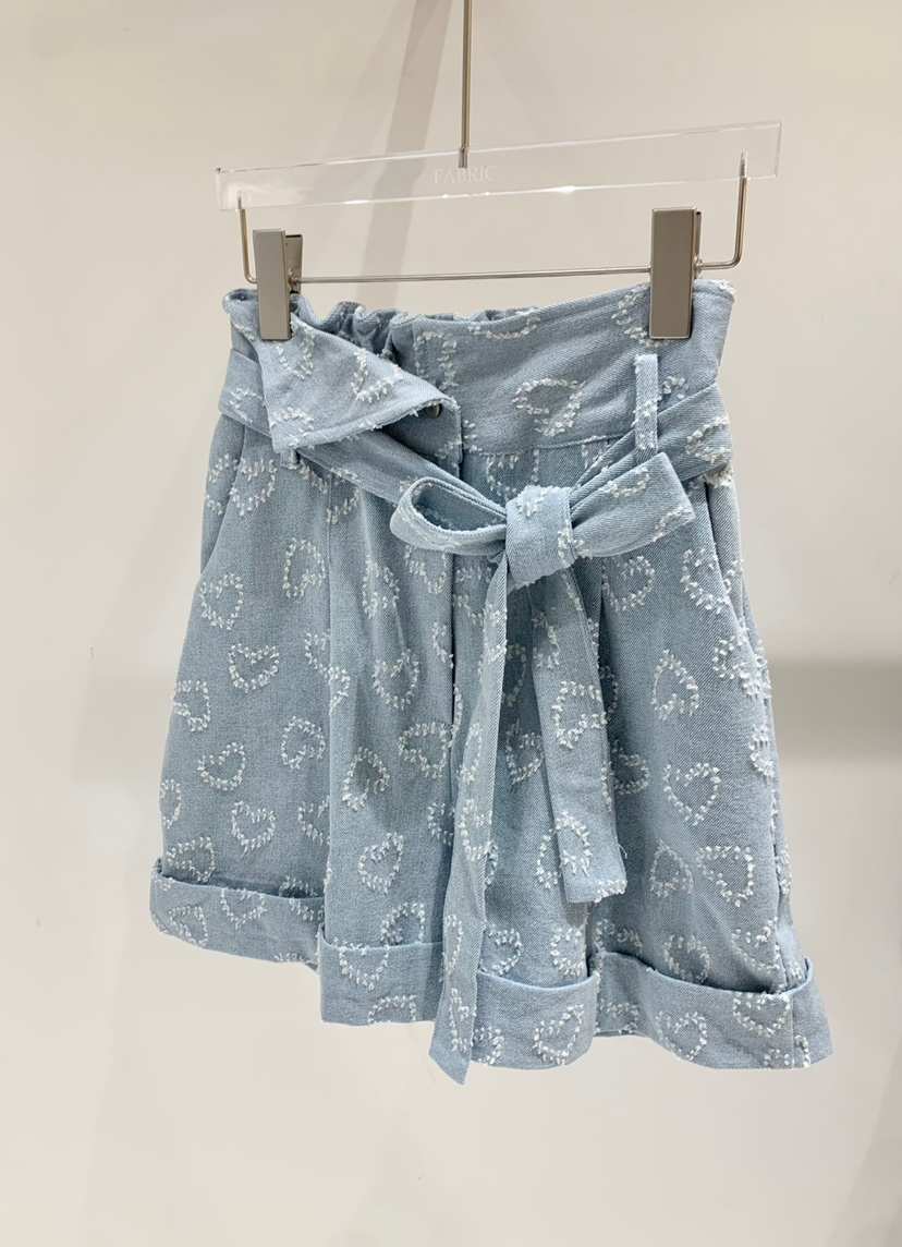 FABRIC韓國㊣直郵東大門代購女裝新款休閑25春夏短褲含腰帶FABRIC短褲