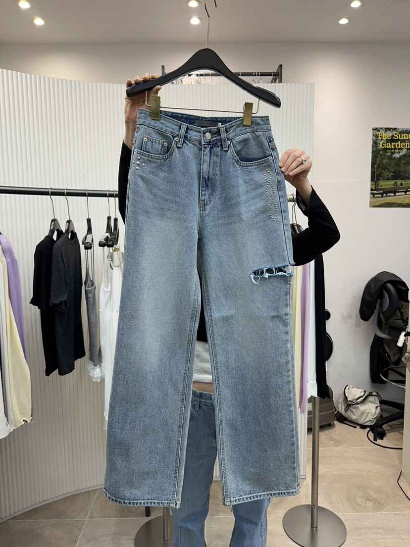 BETWEEN US韓國直郵㊣東大門實拍女裝新品時尚熱賣人氣牛仔褲JICJO:SEOUL牛仔褲