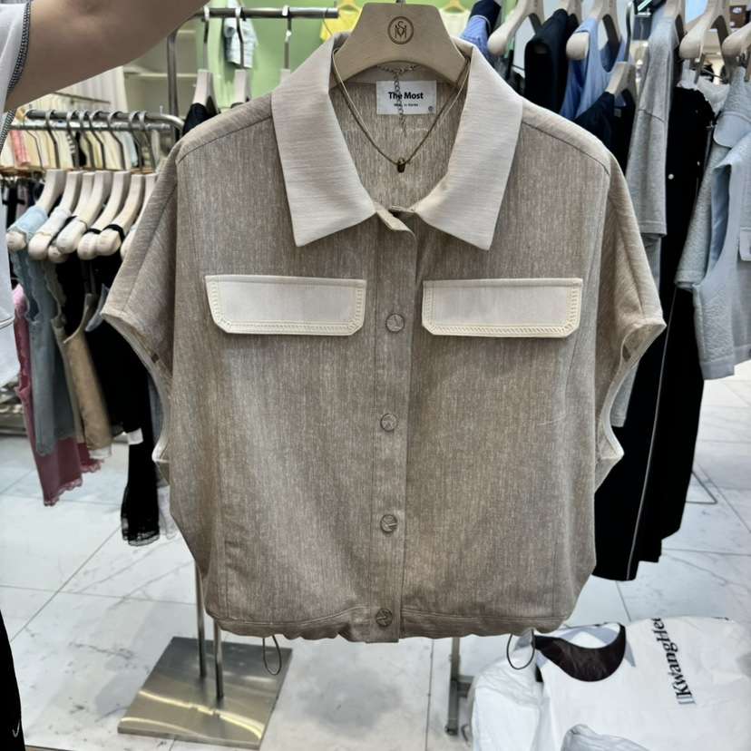 THE MOST-Q韓國直郵㊣女裝新款熱賣休閑推薦時尚襯衫蕾絲衫THE MOST襯衫/蕾絲衫
