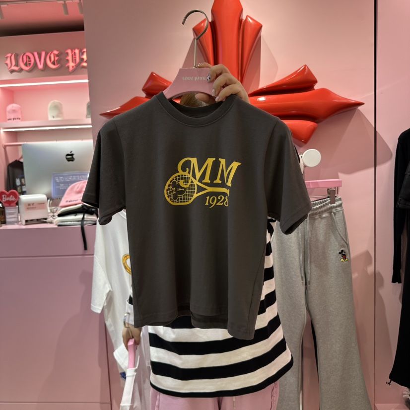 LOVE PINK東大門實拍女裝新品時尚25春夏真品人氣推薦職業T恤LOVE PINKT恤