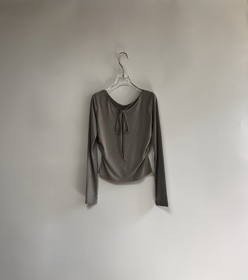 BONHEUR韓國㊣直郵東大門代購女裝新品25春夏休閑長袖T恤褶皺BONHEUR-2件起長袖T恤