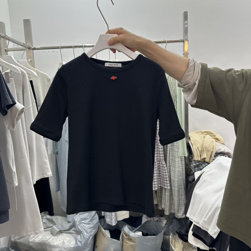 VISUAL SPACE東大門直郵女裝新款人氣真品休閑25春夏職業T恤VISUAL SPACET恤