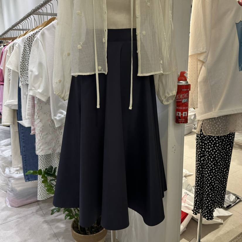 EN.U韓國直郵㊣女裝新款推薦25春夏熱賣休閑人氣時尚長裙喇叭EN.U長裙