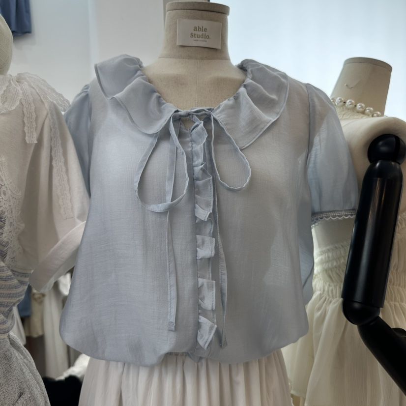 ABLESTUDIO韓國㊣直郵東大門代購女裝新品推薦人氣襯衫蕾絲衫ABLE STUDIO襯衫/蕾絲衫