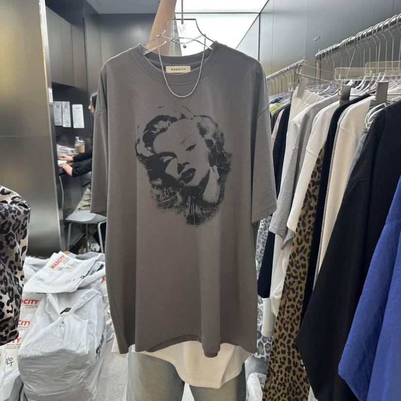 MADCITY韓國㊣直郵東大門代購女裝新品熱賣休閑時尚25春夏T恤MADCITYT恤