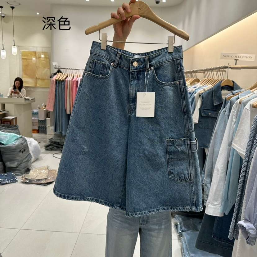BLUEI-D韓國㊣直郵東大門代購女裝新款推薦休閑熱賣25春夏短褲Blue i-d短褲