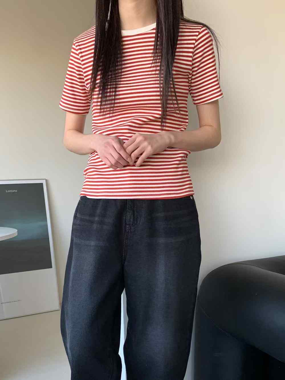 A WEEK東大門實拍女裝新品熱賣推薦時尚真品25春夏人氣T恤A WEEKT恤