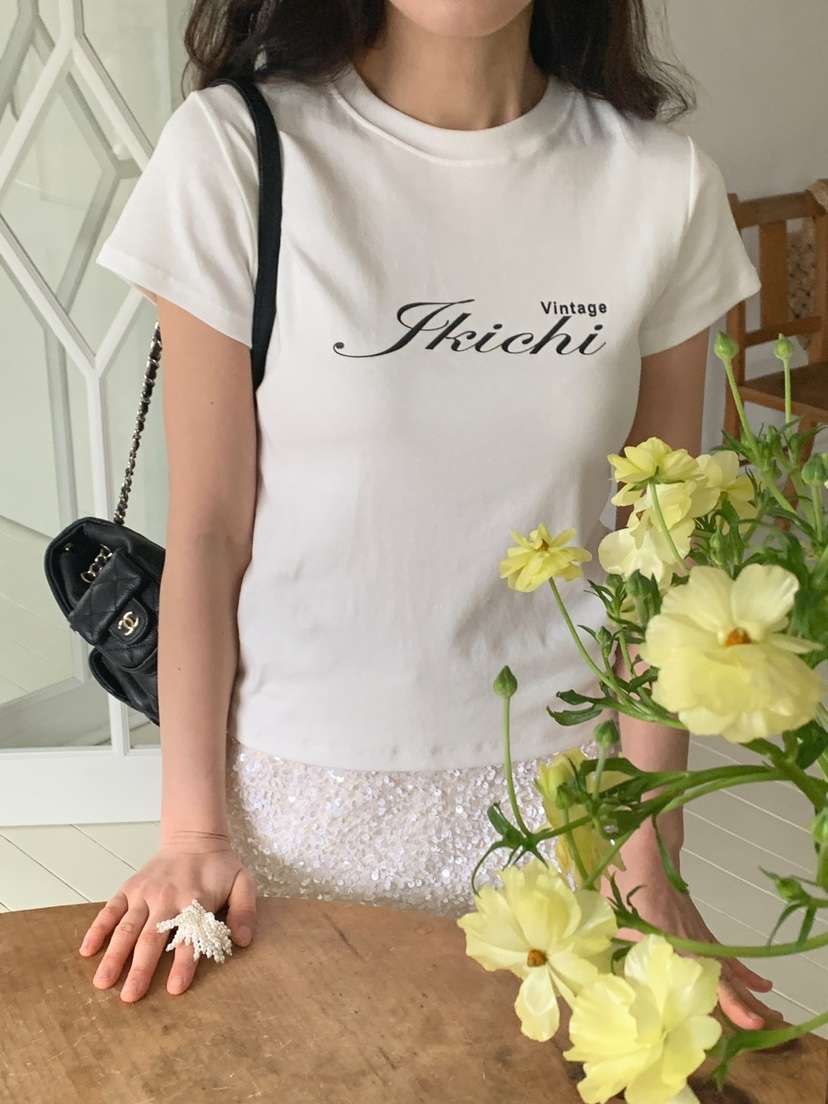 JKICHI韓國直郵女士新款真品人氣時尚熱賣25春夏推薦T恤復古JKICHIT恤
