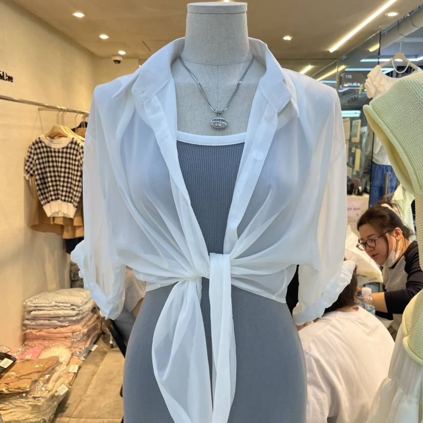 LULULALLA東大門實拍女士新品推薦真品25春夏人氣襯衫蕾絲衫LULULALLA襯衫/蕾絲衫