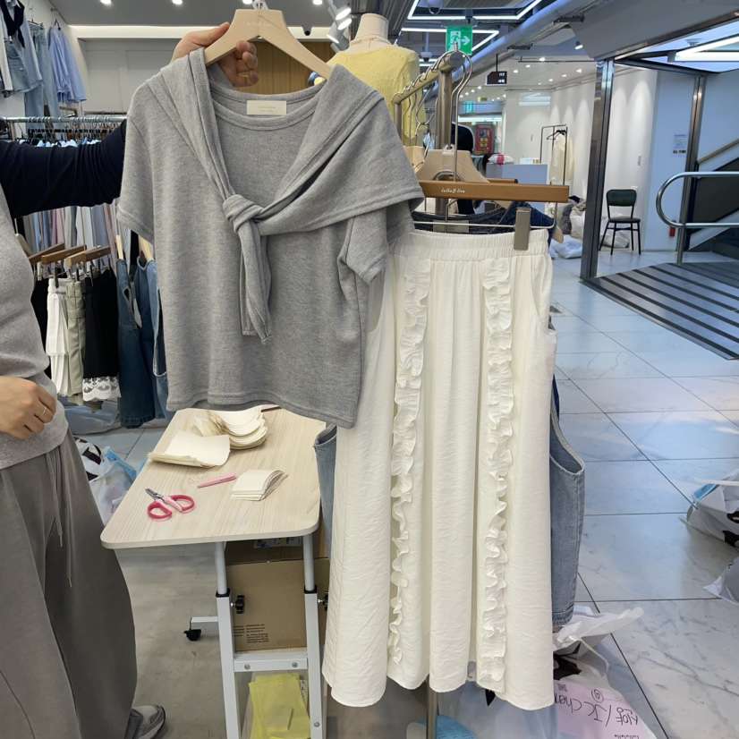 LULULALLA東大門實拍女裝新款休閑時尚25春夏職業熱賣套裝套裝LULULALLA套裝
