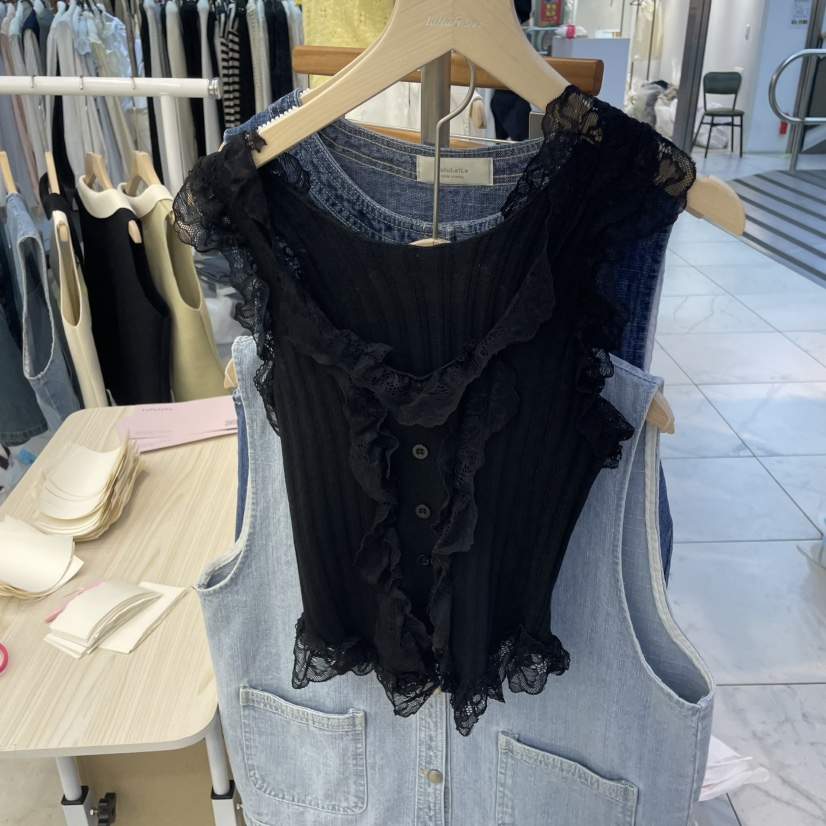 LULULALLA韓國直郵女裝新品推薦熱賣人氣真品休閑25春夏吊帶背心LULULALLA吊帶/背心
