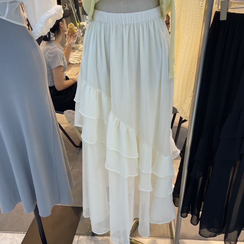 LULULALLA韓國直郵女士新品真品25春夏職業推薦半身裙中短裙LULULALLA半身裙/中短裙