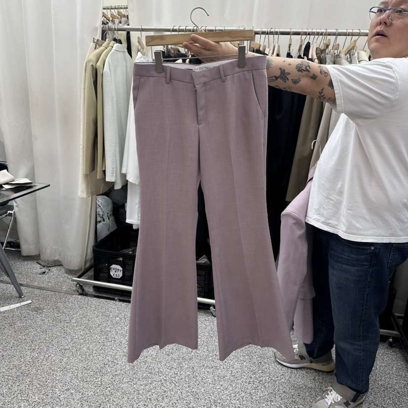 ONEBYTWO東大門代購女裝新品熱賣人氣休閑25春夏休閑褲喇叭ONE BY TWO休閑褲