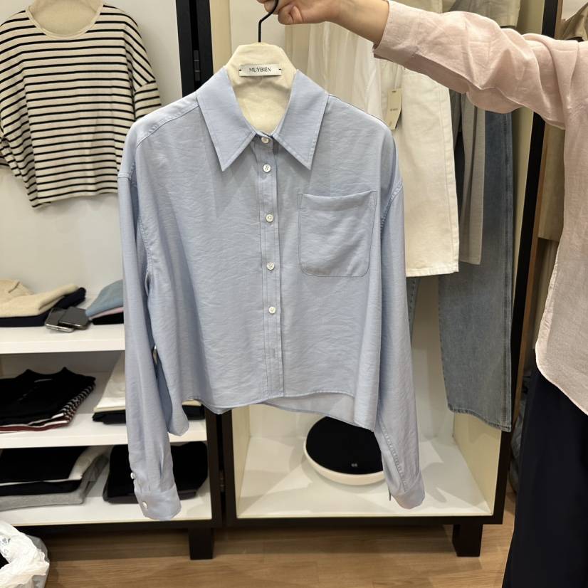 MUYBIEN直郵韓國代購㊣女裝新品時尚推薦人氣25春夏襯衫蕾絲衫MUYBIEN襯衫/蕾絲衫