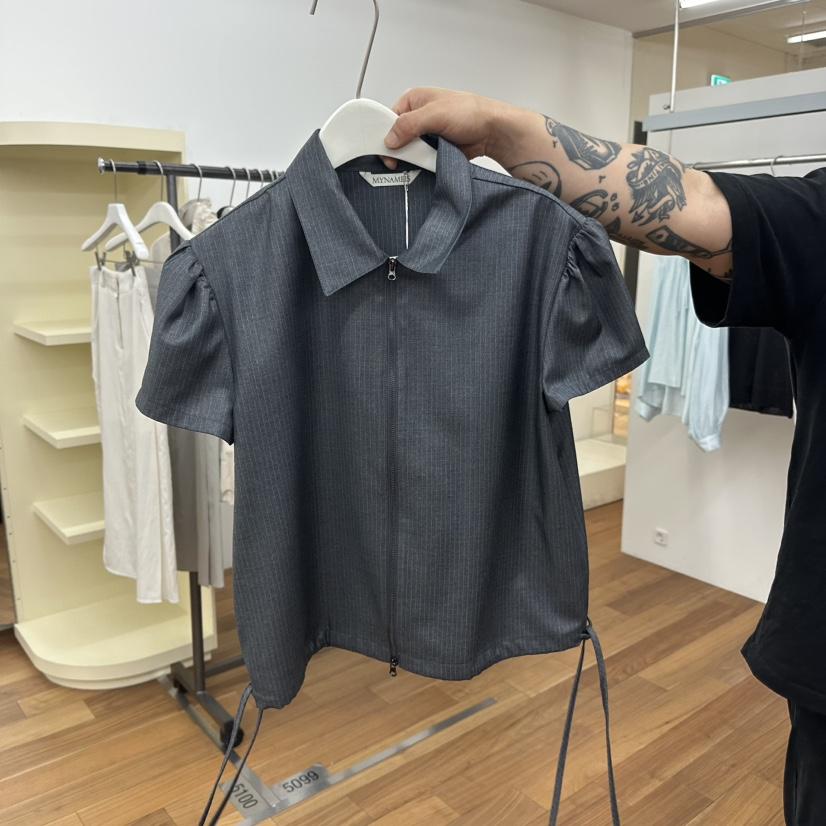 MYNAMEIS東大門代購女裝新品人氣25春夏時尚休閑襯衫蕾絲衫MYNAMEIS襯衫/蕾絲衫