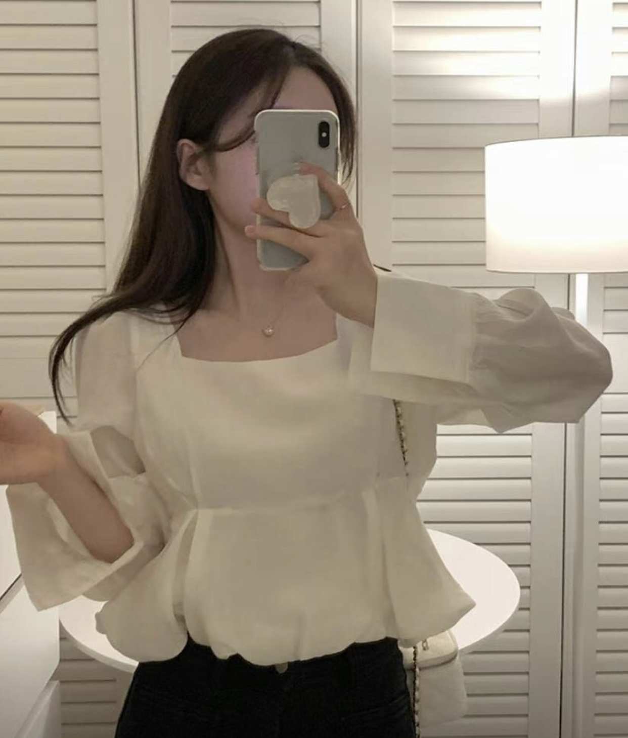 GLOWY韓國直郵㊣東大門實拍女裝新品休閑推薦時尚襯衫蕾絲衫GLOWY襯衫/蕾絲衫