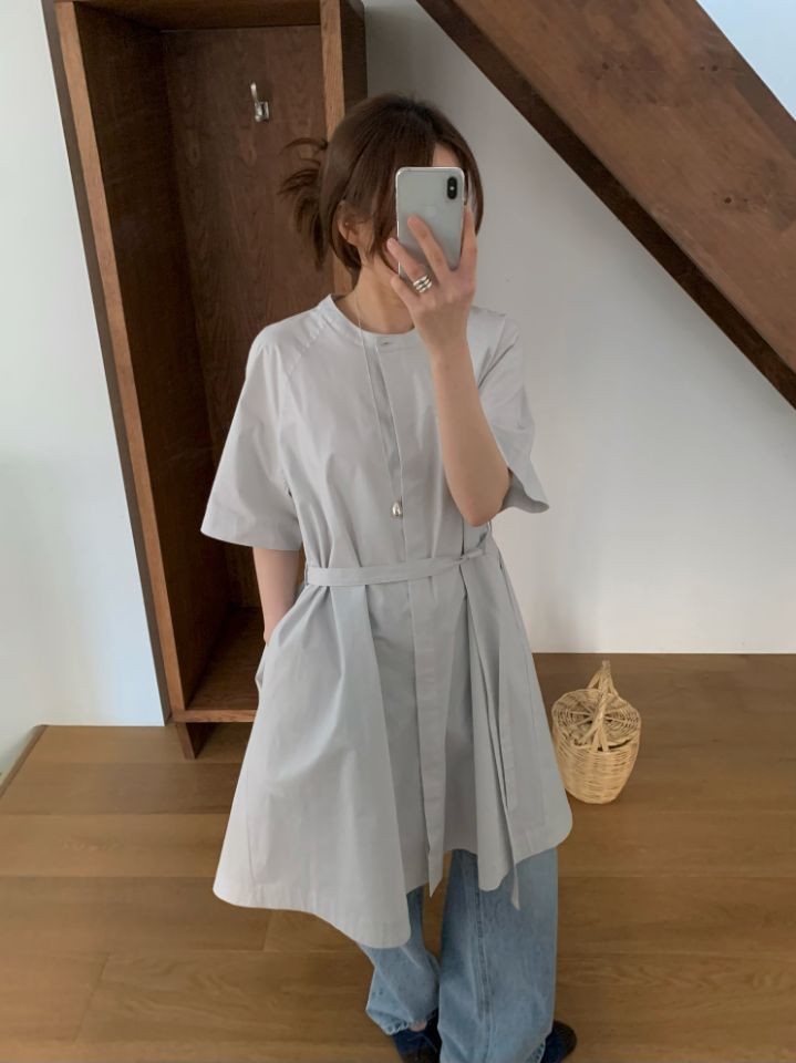 MARE直郵韓國代購㊣女裝新品人氣25春夏熱賣推薦連衣裙含腰帶MARE連衣裙