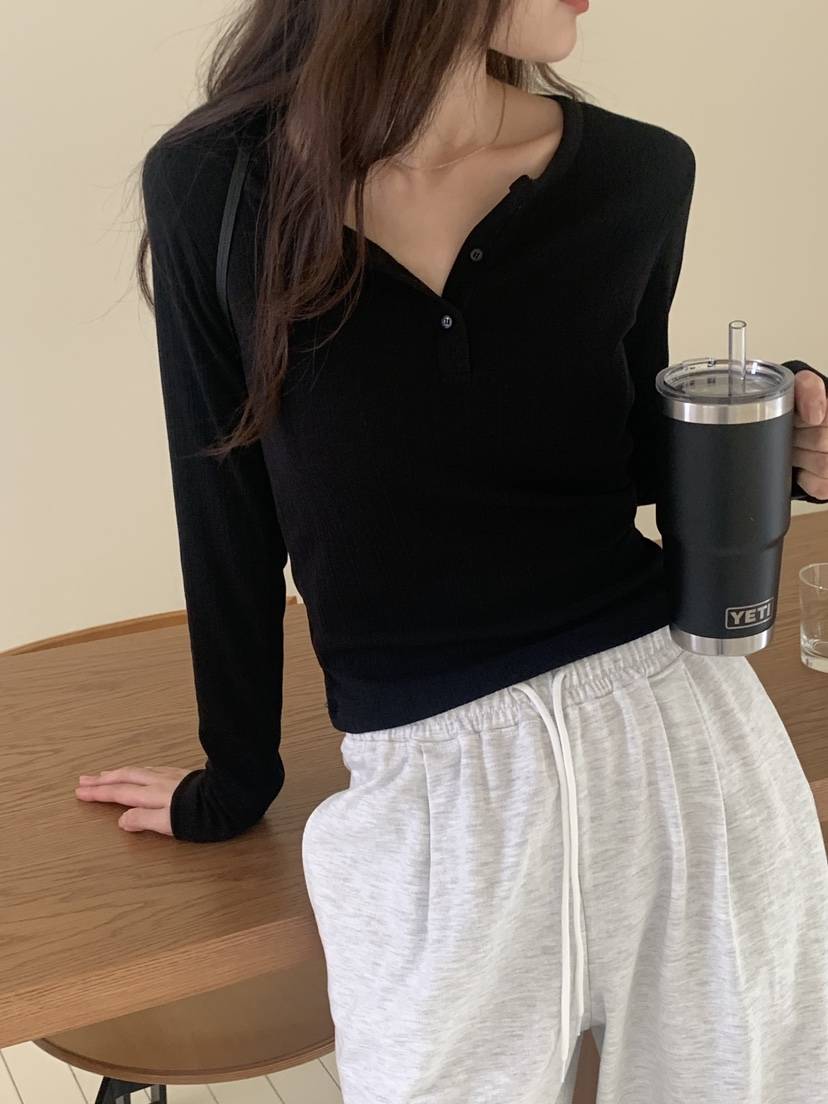 LOGARDEN韓國直郵㊣女裝新款人氣25春夏時尚推薦休閑長袖T恤LO GARDEN長袖T恤