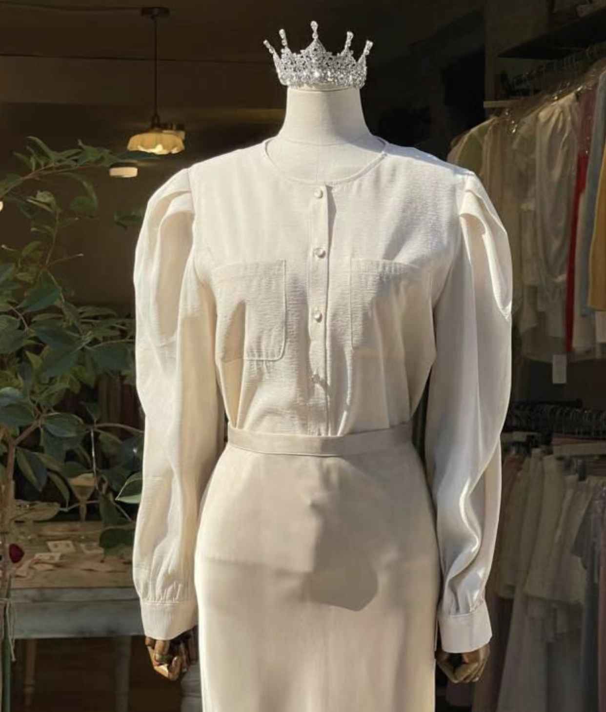 THE ORA直郵韓國代購㊣女裝新品人氣熱賣推薦襯衫蕾絲衫口袋THE ORA襯衫/蕾絲衫