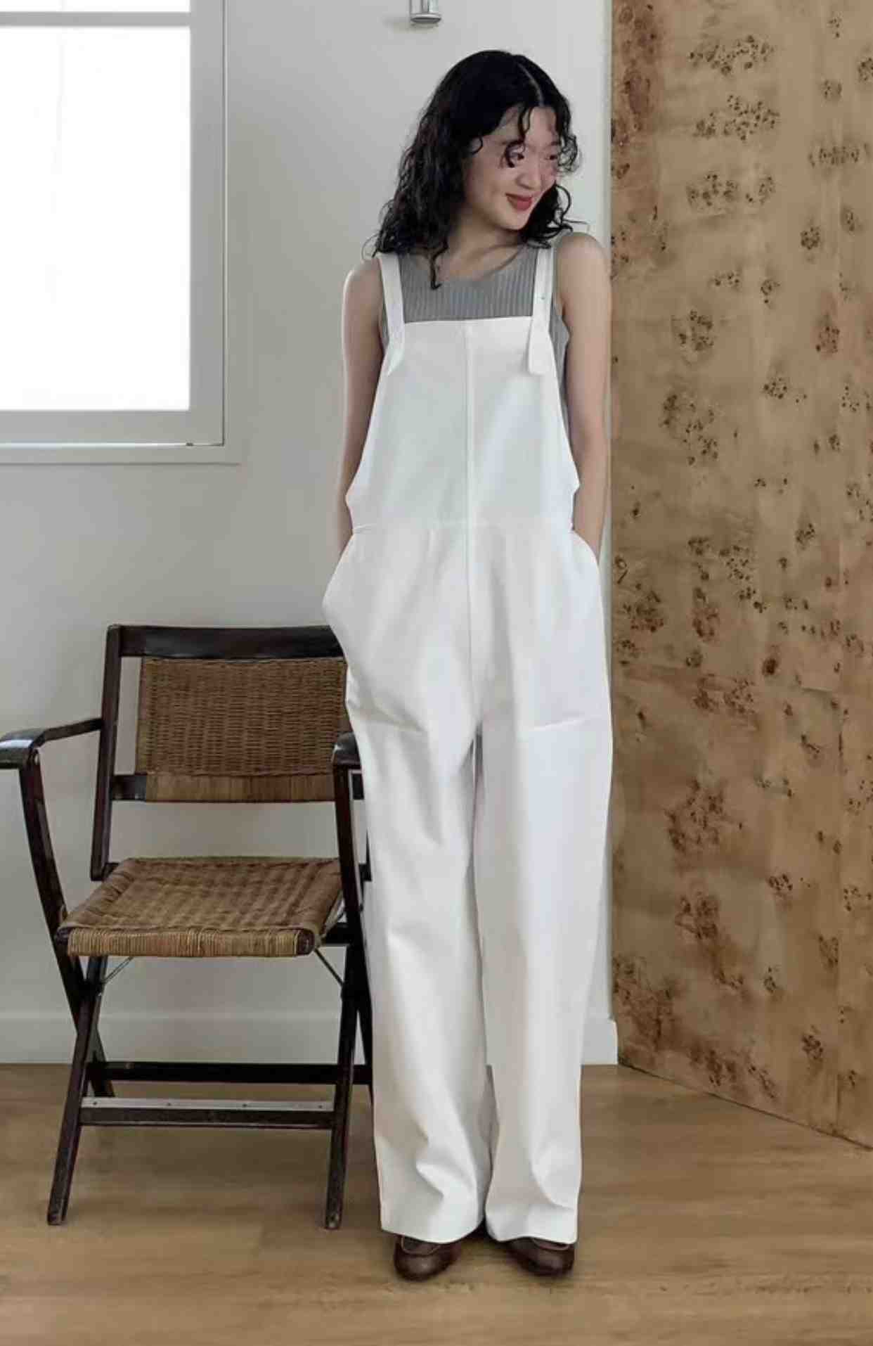 WEATHER韓國㊣直郵東大門代購女裝新品25春夏背帶褲不含內搭棉質GOBSLMURI-ot背帶褲