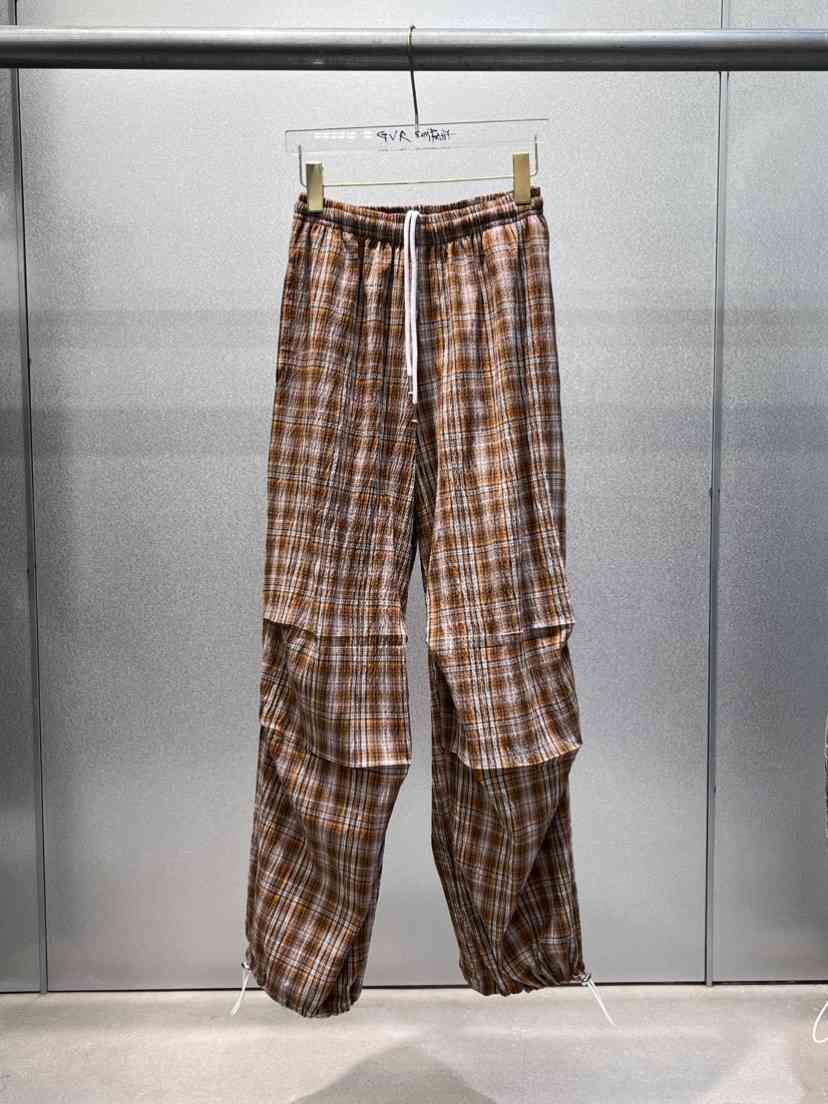 GVR COMPANY直郵韓國代購㊣女裝新品25春夏休閑休閑褲格紋GVR-COMPANY休閑褲