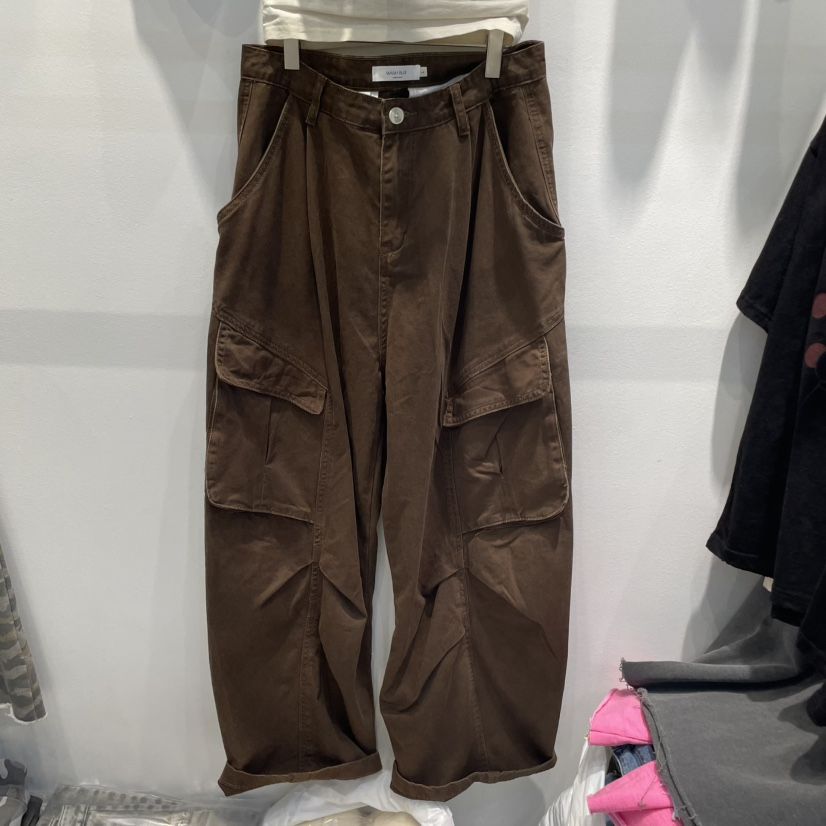 WASHBLUE韓國直郵㊣女裝新品熱賣人氣休閑25春夏休閑褲工裝褲WASHBLUE休閑褲