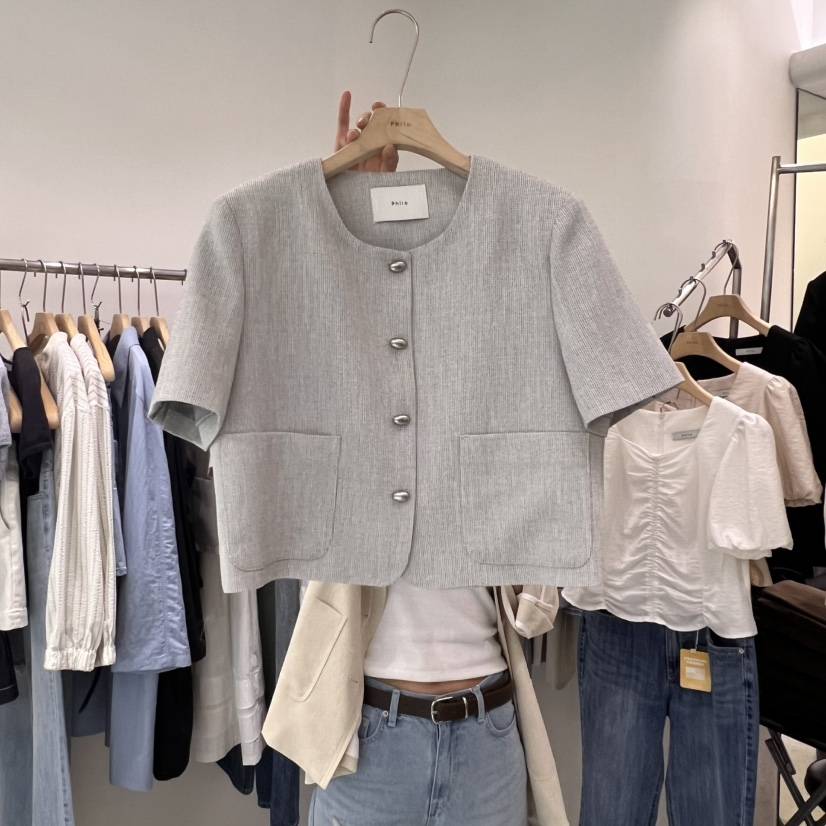 PHILO韓國㊣直郵東大門代購女裝新品25春夏休閑時尚熱賣夾克PHILO夾克