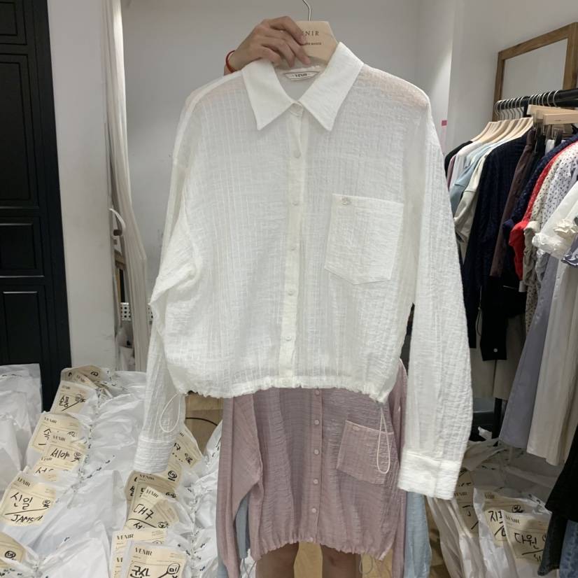 VENIR-a韓國直郵㊣東大門實拍女裝新品時尚推薦襯衫蕾絲衫VENIR-a襯衫/蕾絲衫