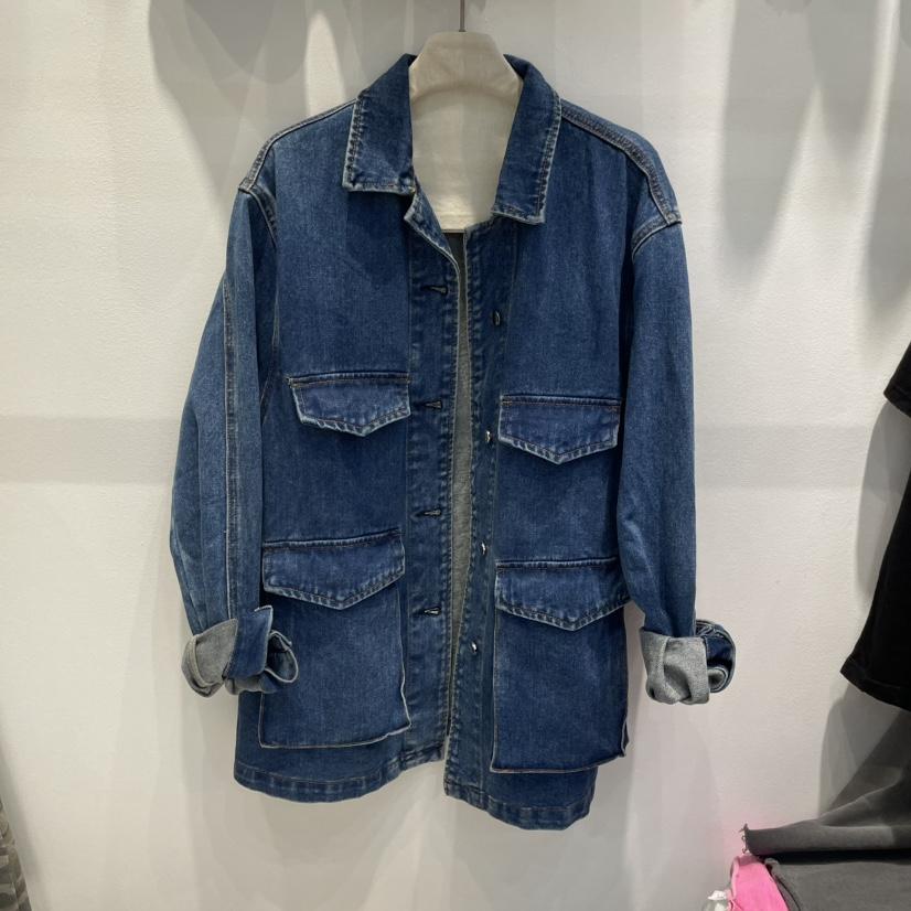 WASHBLUE直郵韓國代購㊣女裝新品時尚熱賣休閑夾克寬松牛仔WASHBLUE夾克