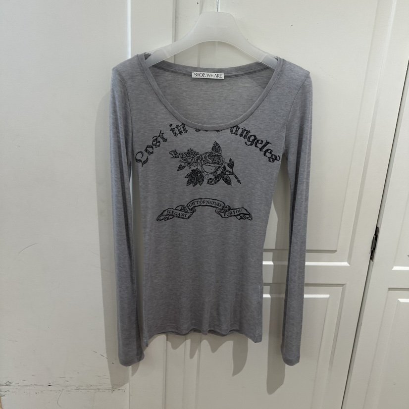 WE ARE/WELOVER直郵韓國代購㊣女裝新款時尚熱賣推薦長袖T恤SHOP_WE ARE長袖T恤