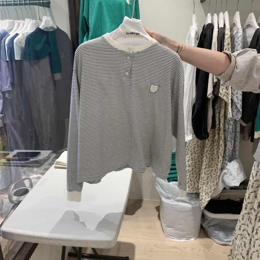 LE JARDINET韓國㊣直郵東大門代購女裝新品25春夏人氣長袖T恤LE JARDINET長袖T恤