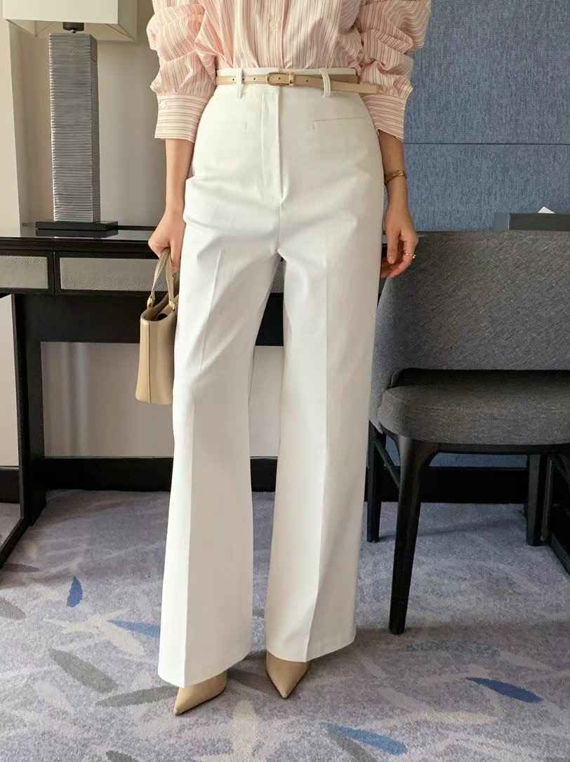 ROOMING-룸잉-T韓國直郵女裝新品25春夏正裝褲西褲不含腰帶ROOMING正裝褲/西褲