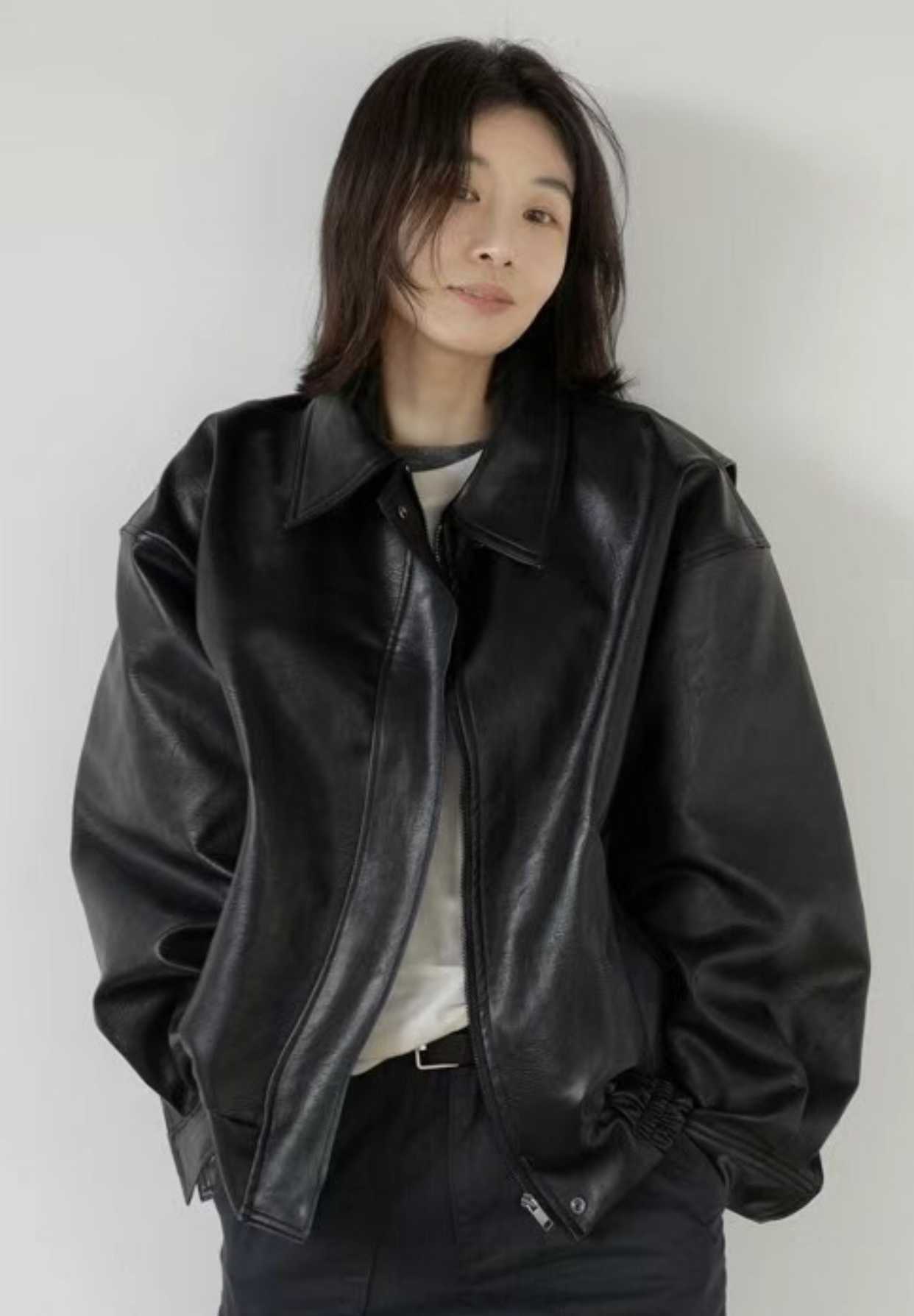 ROOMING-룸잉-T東大門直郵女裝新品25春夏時尚熱賣夾克皮革ROOMING夾克