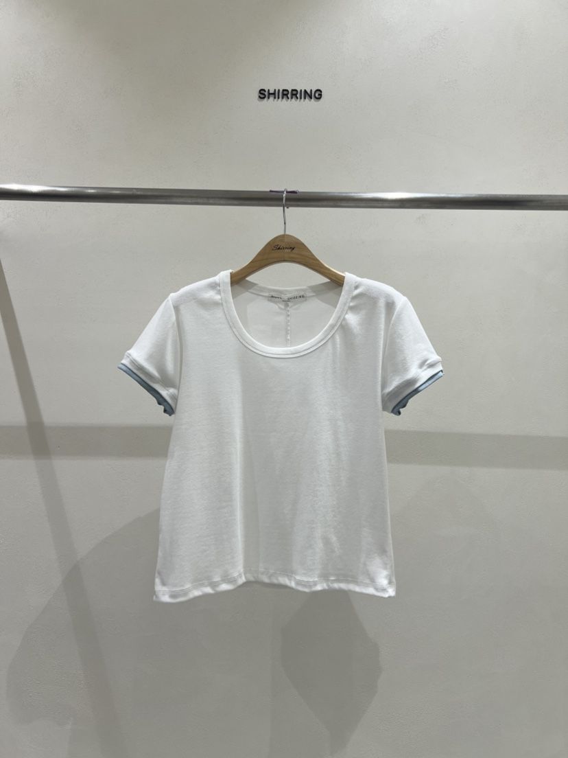 SHIRRING韓國代購女士新款真品休閑時尚推薦職業人氣T恤天絲SHIRRINGT恤