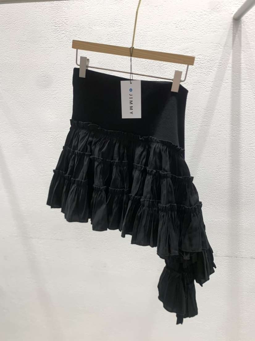 JIMMY直郵韓國代購㊣女裝新品休閑時尚推薦熱賣25春夏短裙荷葉邊JIMMY/REMAKE短裙